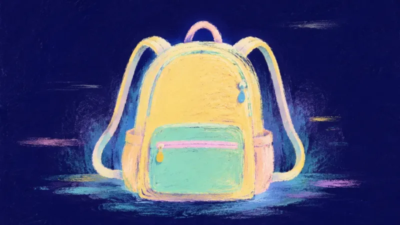 Balanced Carry A backpack restored to a balanced shape with relaxed straps and steady structure, representing clear