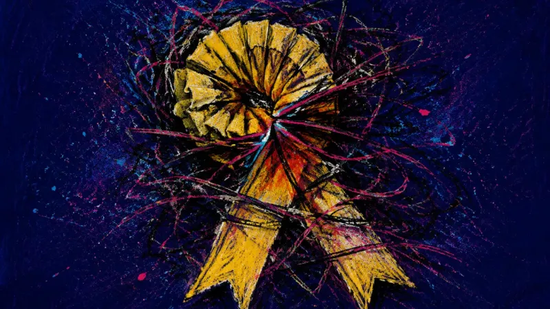 Crushed Approval An abstract view of external validation turning into self-made restriction, with approval crushed
