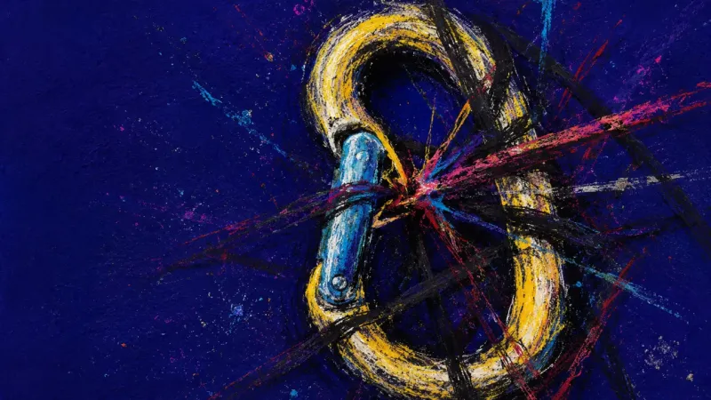 Jammed Attachment An abstract image of money-and-friendship tension, where a simple follow-up feels twisted into press