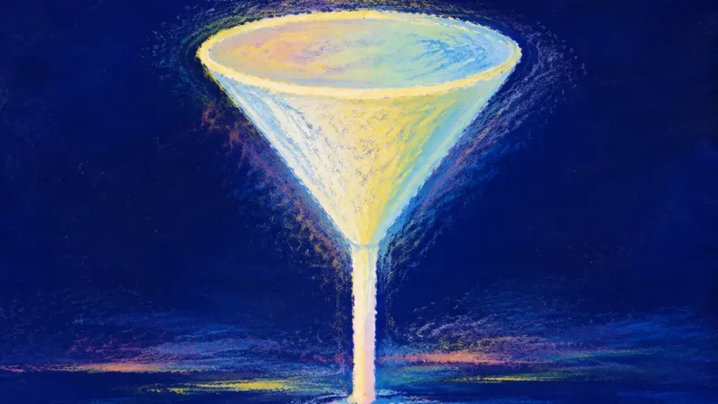 An abstract representation of regained agency, where a funnel opens cleanly and directs scattered