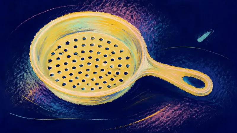 A restored sieve with an even pattern, representing grounded self-trust, clear criteria, and calmer