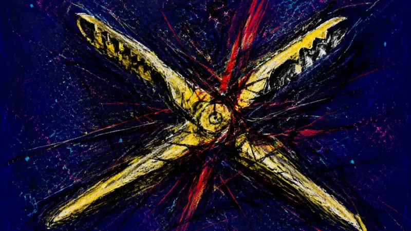 Forced Grip Distorted tongs tangled in chaotic marks represent read-receipt anxiety and self-worth tied to ano