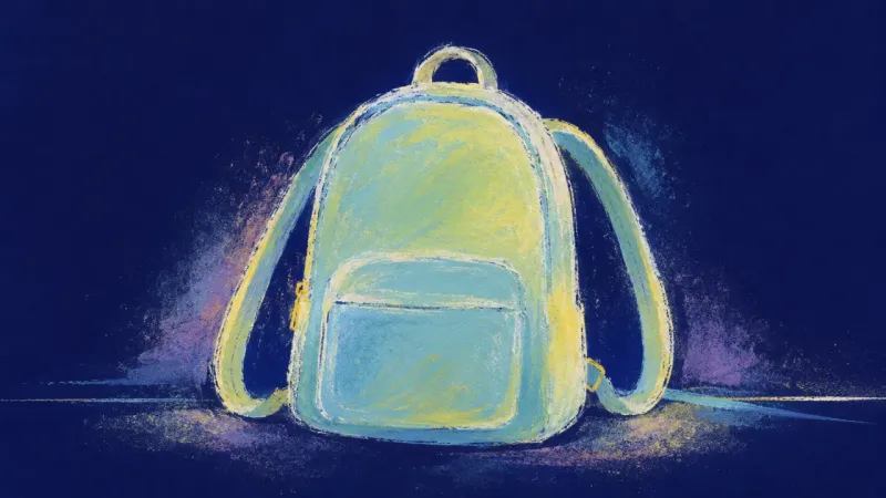 Measured Carry A backpack restored to balanced shape and open straps, representing sustainable progress, self-trust