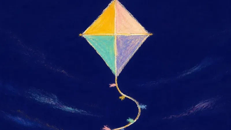 Clear Signal A restored kite with an open balanced shape, expressing spoken needs, firmer boundaries, and calmer