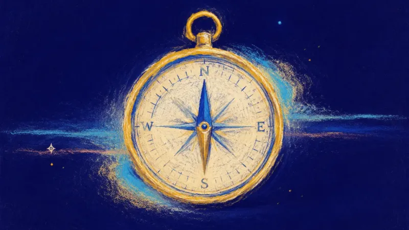 True North Returned A restored compass with one steady direction, representing self-trust, clear standards, and work no