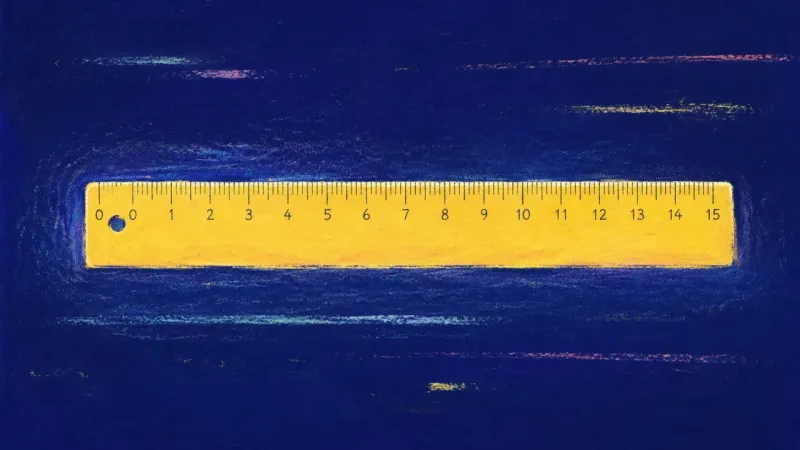 Restored Measure A straight ruler with even markings, representing clear limits, calm self-respect, and trust in your