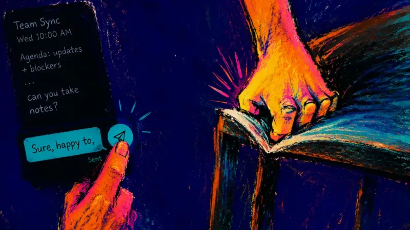 A thumb sends 
