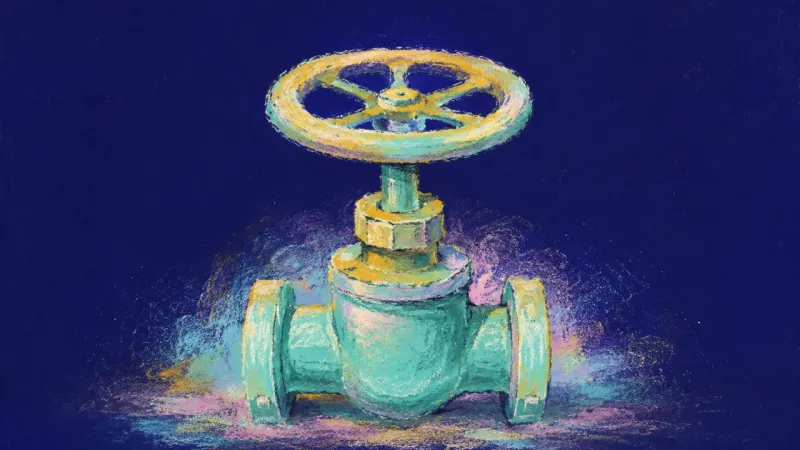 Measured Opening A restored valve with a balanced opening, representing calm boundaries, steady contact, and order in