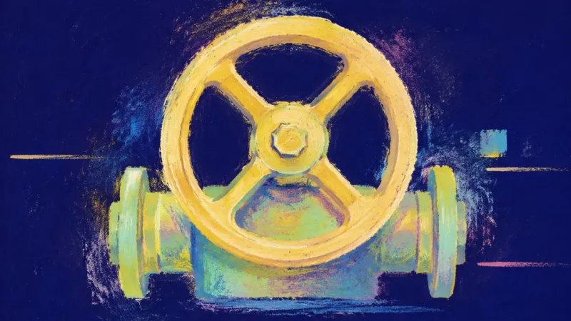 Measured Flow A centered valve with clear openings, representing calm public boundary-setting and a restored sense