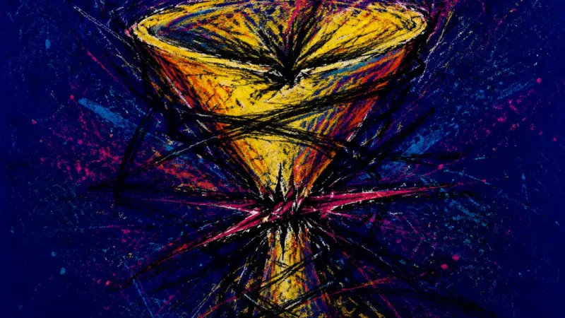 Choked Channel An abstract visual of overwhelm and shutdown, where money, school, and unread messages compress acti