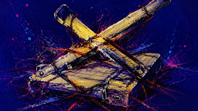 The Jammed Cut An abstract paper cutter twisted into a jammed grid, reflecting distrust, overthinking, and paralysi