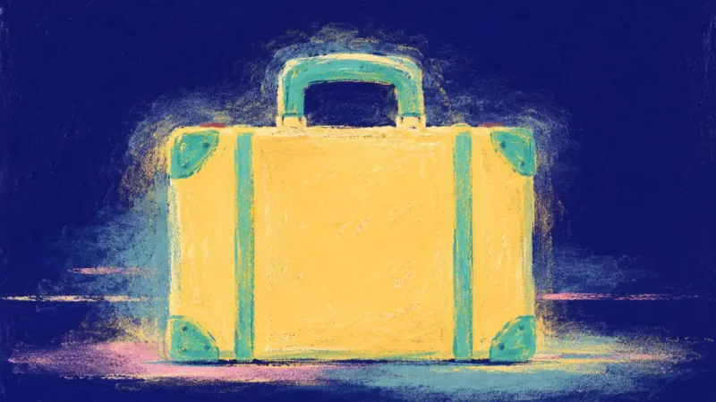 Room by Design A suitcase restored to a steady squared form, expressing a clear career decision built on limits, w/