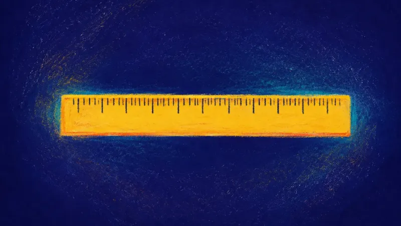 An abstract ruler restored to a clean straight line, expressing relief, self-respect, and clear boun