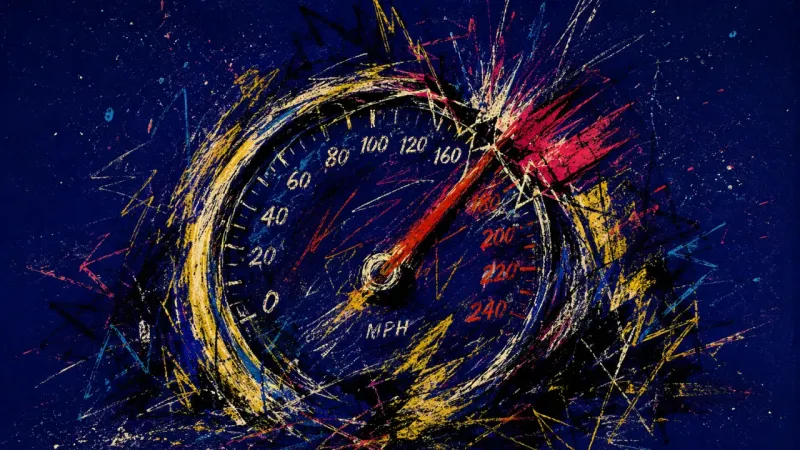 An abstract visual of productivity guilt keeping the nervous system overactive, with inner order dis