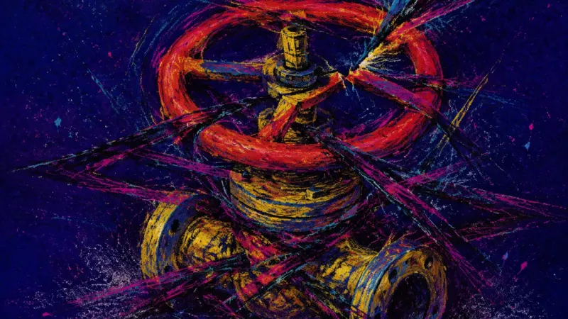 Terms Under Strain A warped valve tangled in chaotic marks, representing boundary paralysis, fear of rejection, and a