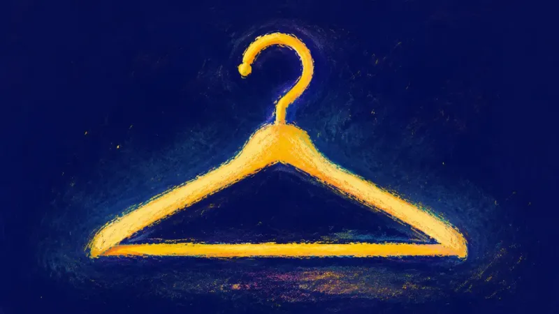 Ready Enough A restored hanger with a balanced outline, symbolizing self-acceptance, steadiness, and showing up w