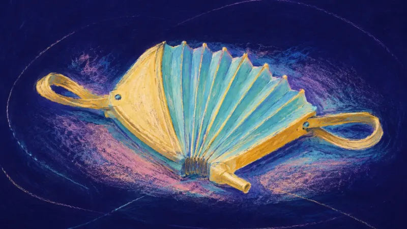 An abstract bellows restored to an open, even form, reflecting calm self-trust and clear boundaries