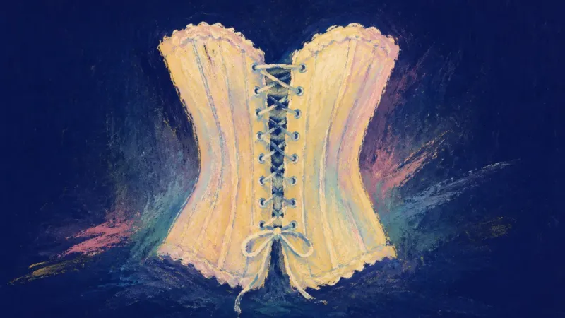 An opened corset with even lacing and restored shape, symbolizing honest boundaries, separate lives,
