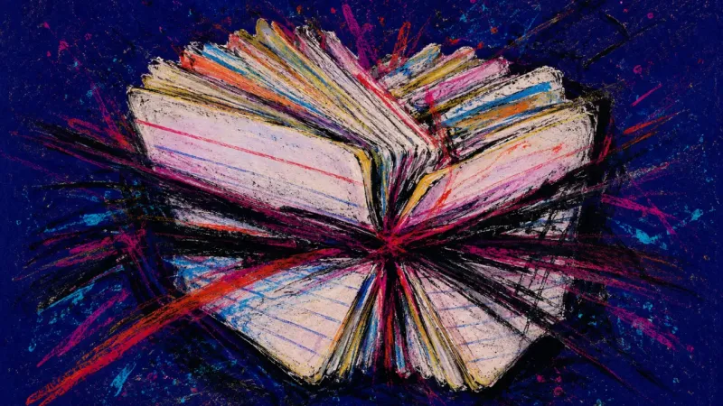 Crowded Prompts A jammed stack of index cards wrapped in chaotic lines, representing overload, over-marking, and fea