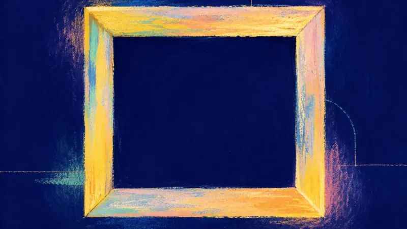 Restored Frame A restored picture frame with even edges, representing direct participation, mutual inclusion, and