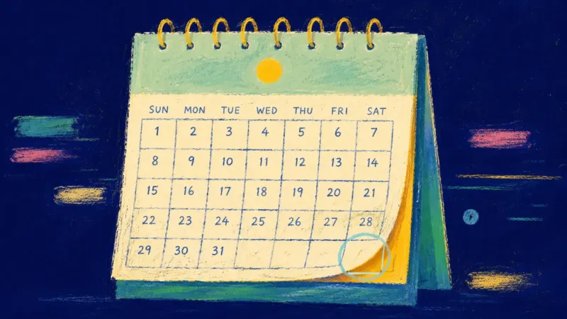 An abstract calendar restored to clear order, representing a grounded plan, workable limits, and
