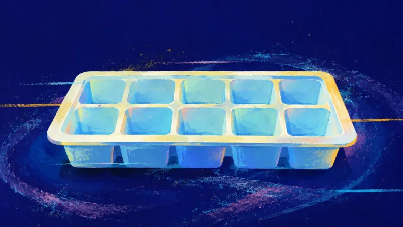 Restored Compartments An ice tray restored to clean separate cells, representing direct date-night boundaries, calmer con