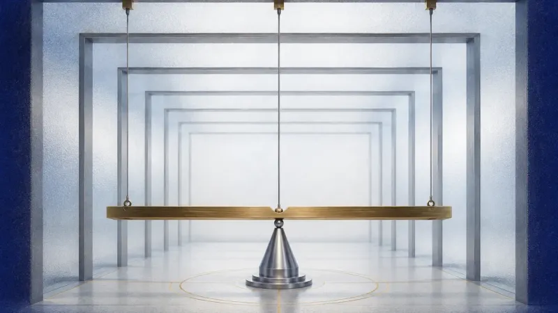 The center notch resting exactly on the polished steel fulcrum point Single Measured Axis