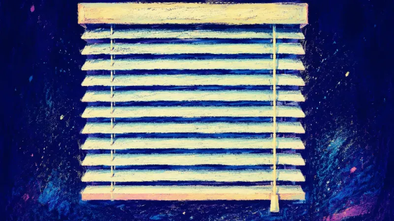 A restored window blind suggests privacy regained, gentle stewardship, and a calmer relationship to