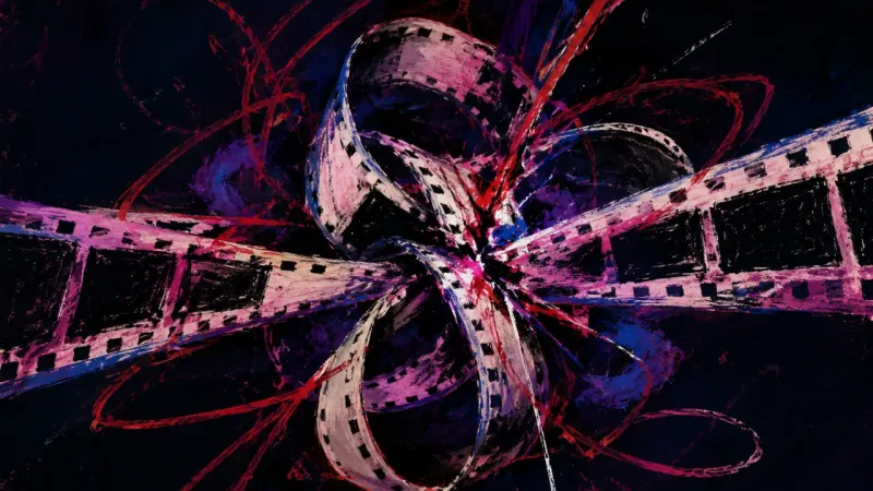 The exact pinch where one frame collapses into the next and the perforated edge shatters under a single jagged crossing Stuck Inside the Ten-Second Loop