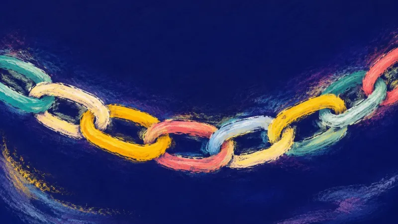 Links Realigned A chain restored to open, even links, representing steadier self-worth and a calmer, more direct way