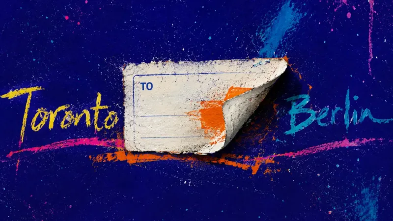 The Unchosen Address An address label repeatedly lifted and pressed between two city names, reflecting the strain of choo
