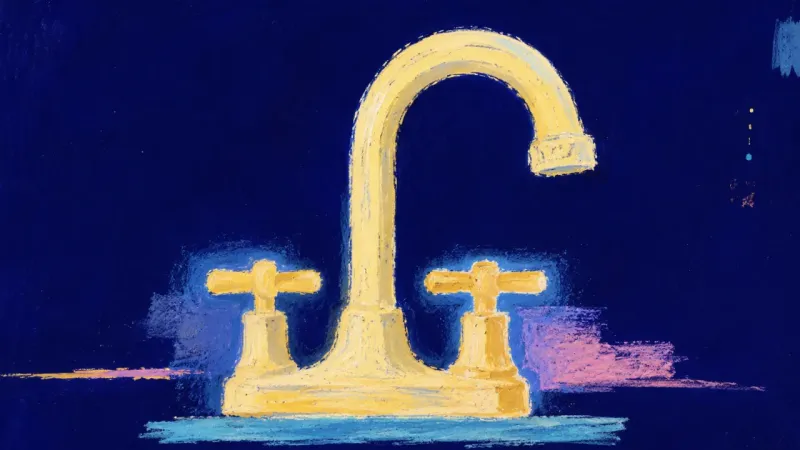 A restored faucet with balanced contours, representing clear boundaries, intentional help, and a