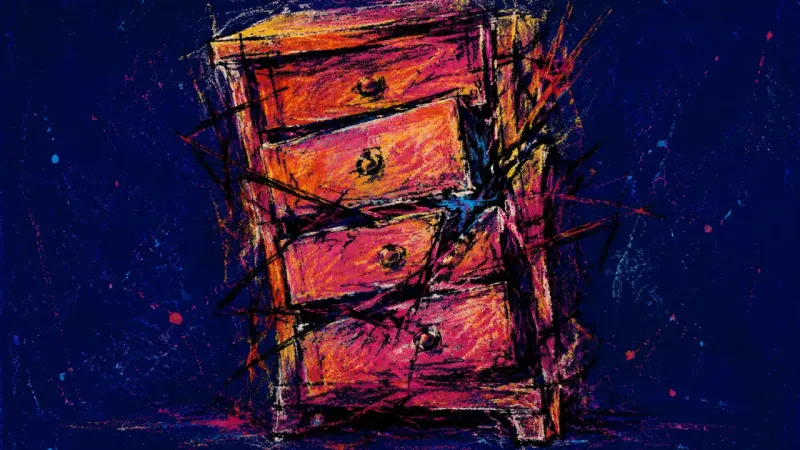 Out of Square An abstract representation of backlog overwhelm, where structure buckles under unfinished tasks and