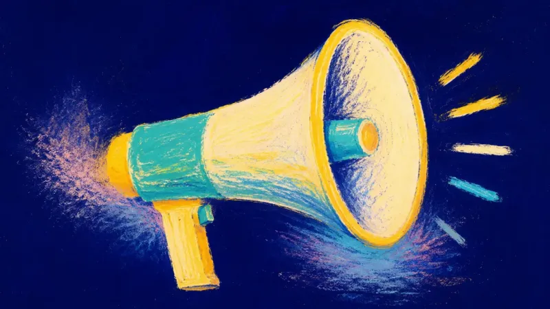 Unburdened Signal A restored megaphone with a clean open shape, symbolizing firm boundaries and direct conversation in