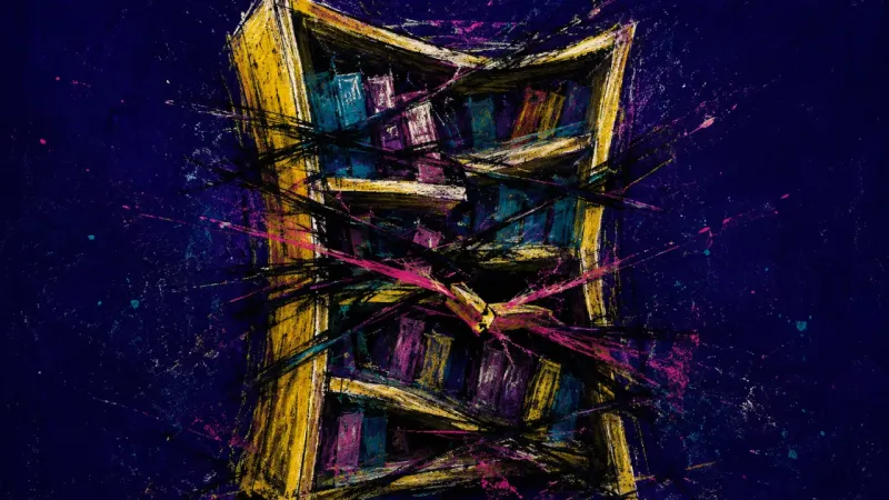 Crushed Order An abstract image of shared-housing boundary paralysis, with home structure warped by pressure,