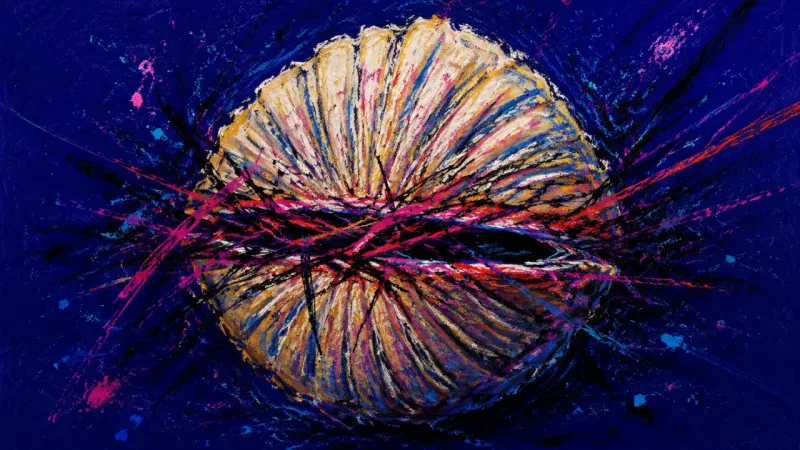 Held Shut A clamped shell form crushed inward by dense tangles, representing how burnout, money stress, and s