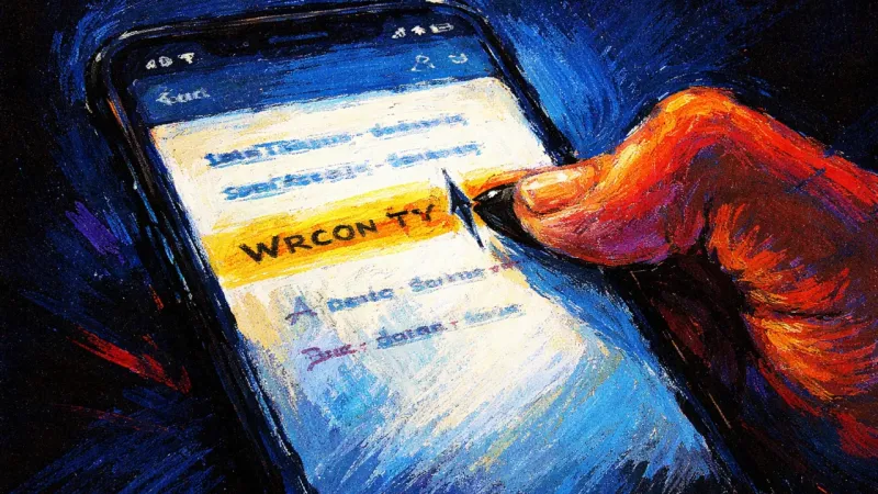 Edited Before Arrival A phone note with the same reply softened over and over, symbolizing the urge to self-edit before a