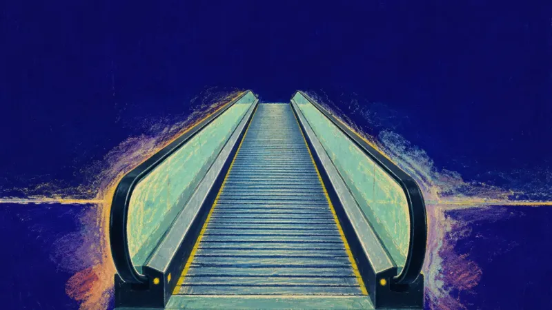 Deliberate Pace A moving walkway restored to steady order, reflecting clear limits, honest participation, and a calm