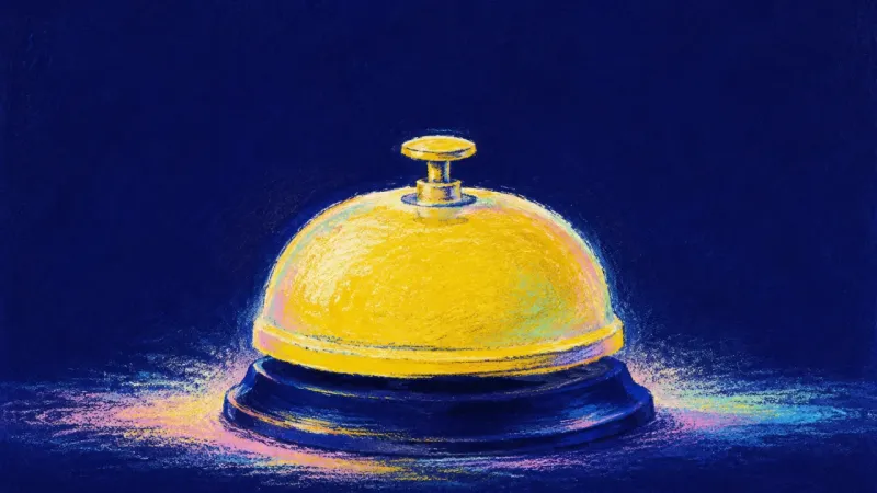 Fair Exchange A restored service bell with balanced contours, representing calm self-advocacy and the return of