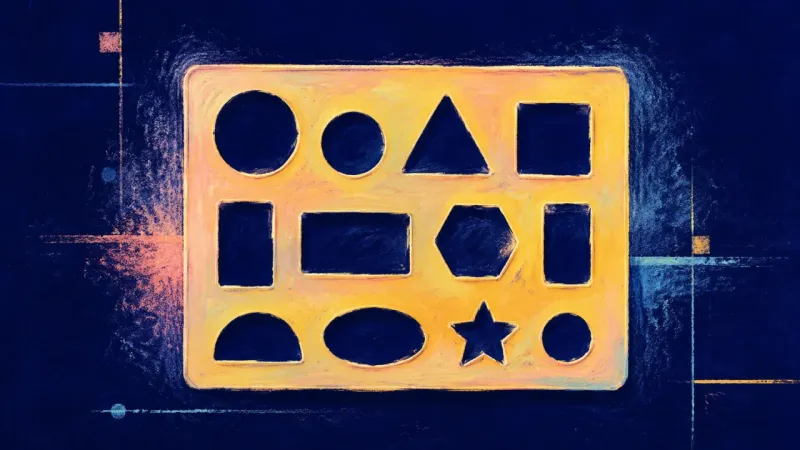 Pattern Restored An abstract representation of workplace feedback becoming concrete and shared, restoring confidence,