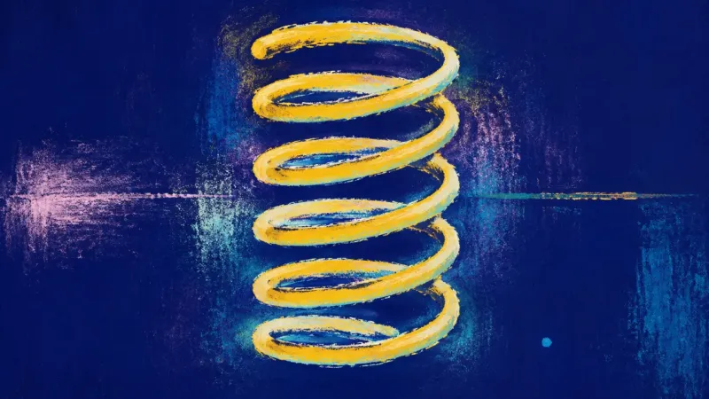 Measured Return An abstract image of steady studying, showing a coil spring returned to even spacing and calm self‑