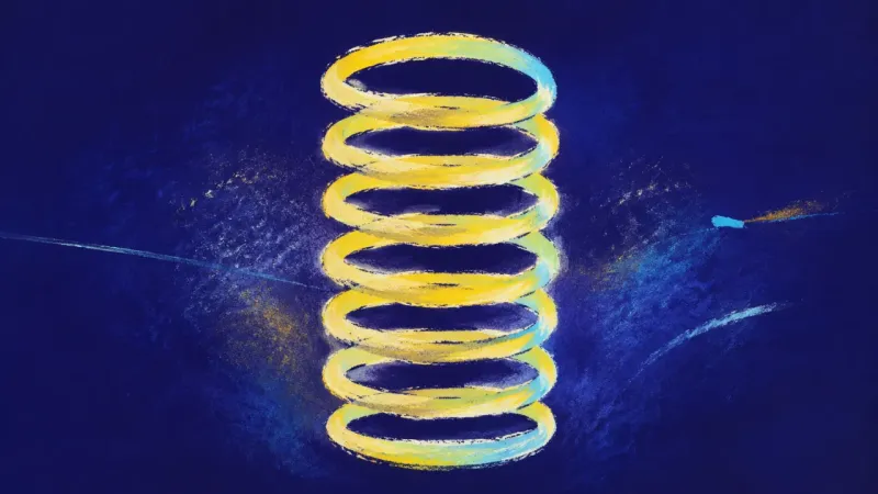 An abstract visual of financial boundaries regaining balance, where a once-compressed looped form re