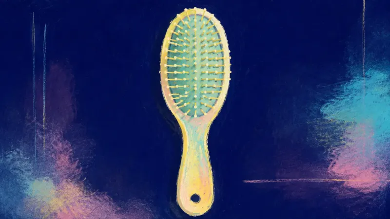 Claimed Voice A restored hairbrush with even rows and a steady outline, representing a clear boundary and calmer