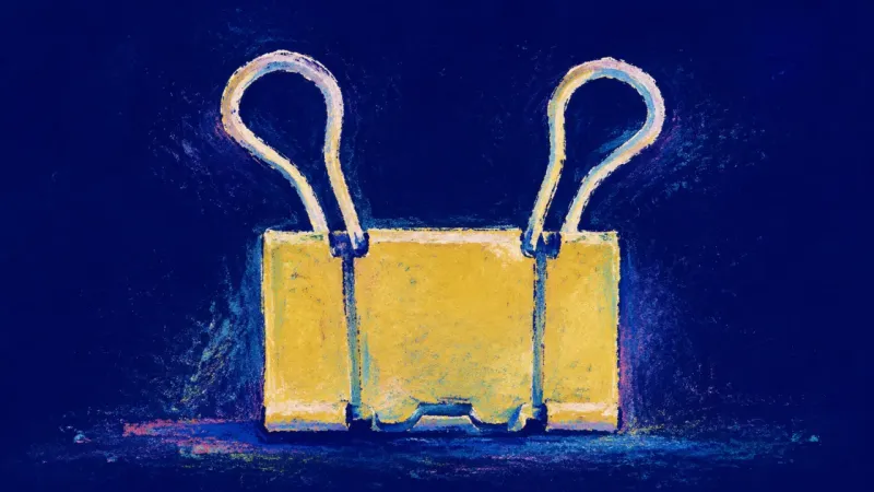 Clean Correction A binder clip restored to balanced form, representing calm self-advocacy and ordinary needs stated,