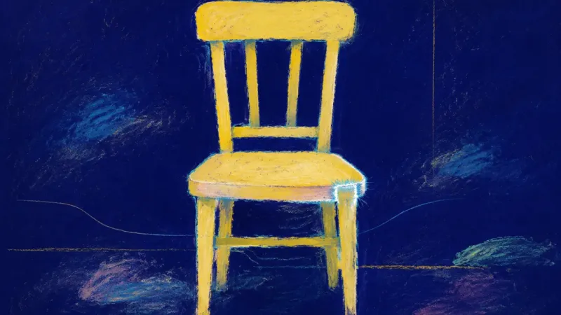 An abstract chair restored to a balanced outline, representing a calmer setup, fair priorities, and