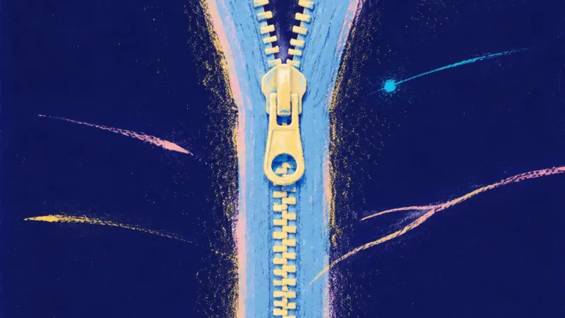 A realigned zipper standing for friendship clarity, with direct conversation replacing overthinking