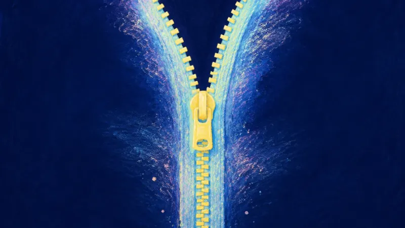 A zipper eased into one clean opening, representing honest speech, tested support, and steadier self