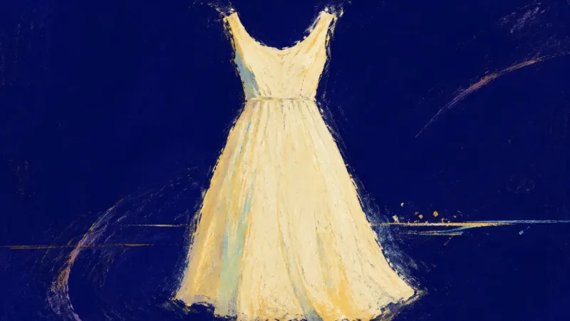 Returned to Shape A restored dress with balanced lines and open form, representing honest limits, proportion, and a