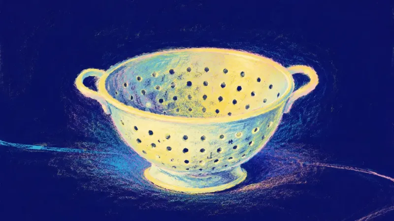 Restored Rhythm A restored colander with open, even perforations, showing home care and personal connection returnig