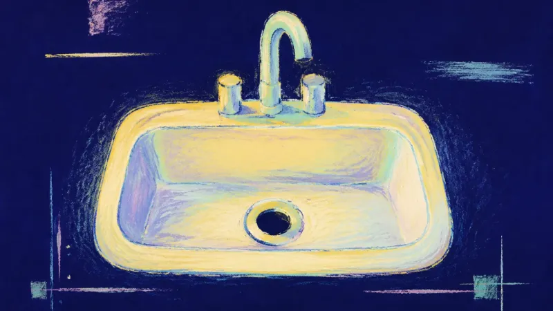Steady Basin A sink restored to balanced order, representing self-respect, calm upkeep, and a home cared for for.